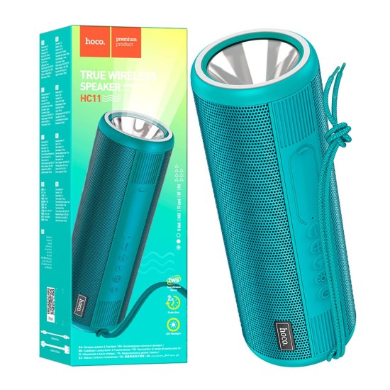 Hoco Sports BT Speaker HC11 Bora with Flashlight 1200mAh Peacock Blue